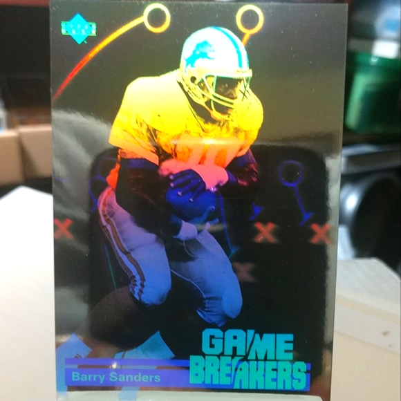 Upper Deck Accessories 991 Barry Sanders Upper Deck Game Breakers Hologram Gb1 452beautiful